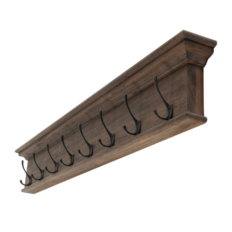 8 hook wall mounted coat rack best sale